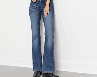 Jeansy Parasuco Y2K z niskim stanem i rozkloszowanymi nogawkami, sprany denim, rozmiar 4/5