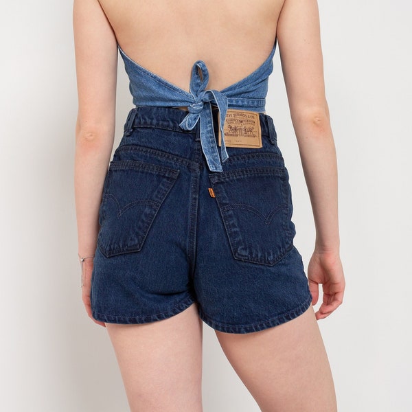 CHEEKY LEVI'S DENIM shorts 912 Taille haute butin jean court femmes Festival Été / 27 28 pouces taille / 38 pouces hanches / Taille 6 7