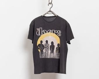 THE DOORS T-SHIRT Vintage Graphic Tees Rock Shirts Faded Oversize Soft Cotton / Large Xl Extra