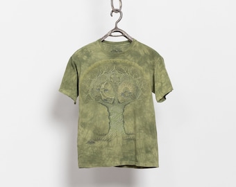 TIE DYE TREE Graphic Tee Nature Scene Oversize The Mountain Celtic / Medium