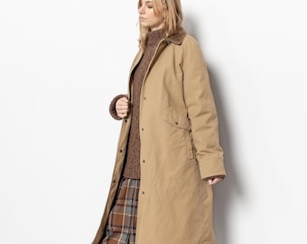 Vintage LL Bean Canvas Chore Coat: Brown Cotton Utility Jacket, Medium