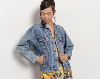 Vintage Levi's Denim Jacket, Faded Distressed, Women's Small