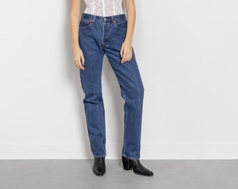 VINTAGE LEVI'S 501 Jeans U S A Usa Made Boyfriend Denim Women Wedgie Fit / 39 40 Inch Hips / Size 7 8
