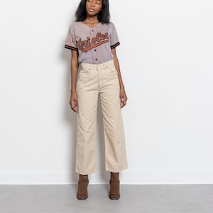 Cream wide leg cropped jeans best sale