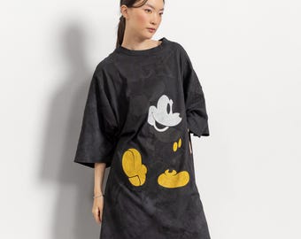 Vintage 90s Mickey Mouse Oversized Tie Dye Tee, Disney One Size
