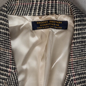 MENSWEAR HOUNDSTOOTH BLAZER Camel Wool Soft Minimalist Oversize Vintage Jacket Coat Plaid Tweed / Large Xl Extra Large image 6