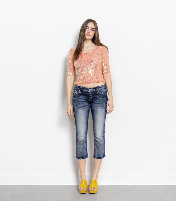 Capri Rock Revival Y2K Vintage Vita Bassa Anni 2000 Paillettes