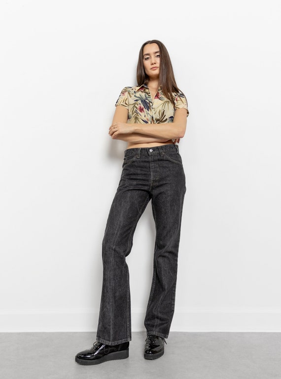 archive Levi's 517 black flare denim y2k