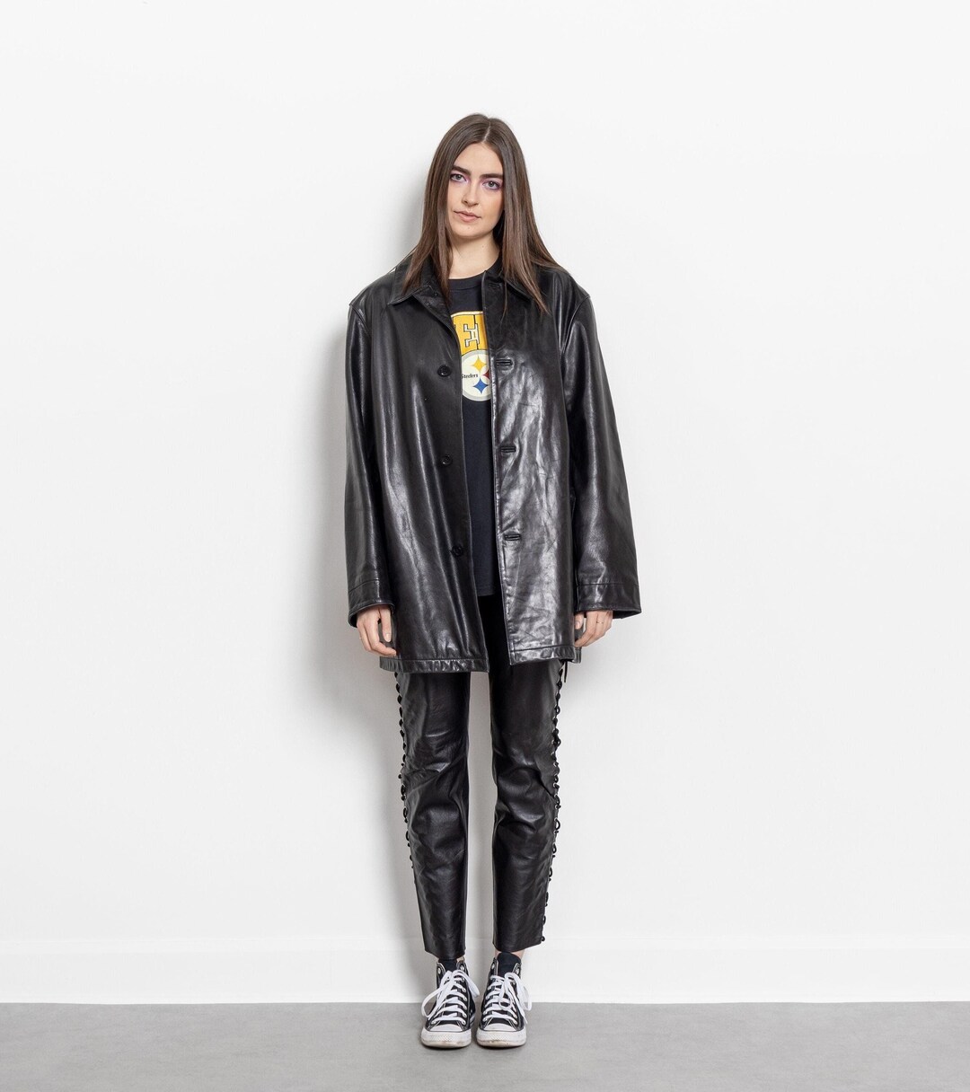 Oversized Midi Trenchcoat - Black