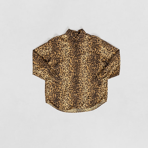 LEOPARD PRINT BLOUSE Vintage Long 