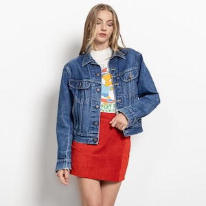 Jaqueta Jeans Lee Vintage: Trucker Jeans Azul Escuro, Tamanho XS Feminino