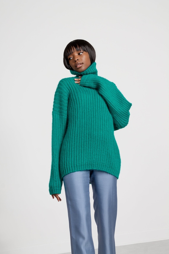 MOHAIR TURTLENECK SWEATER Vintage Jumper Pullover
