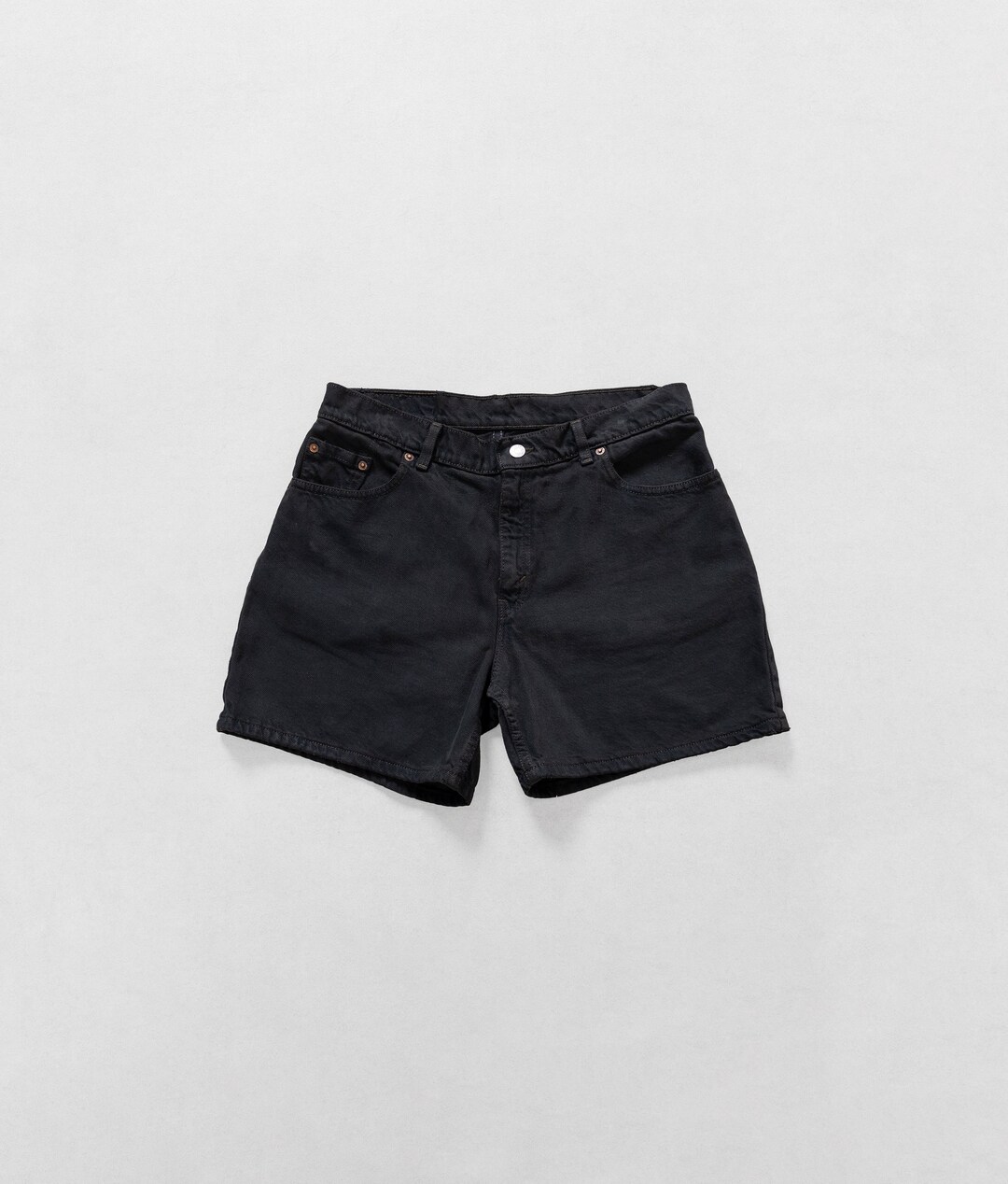 Black denim bermuda shorts hot sale