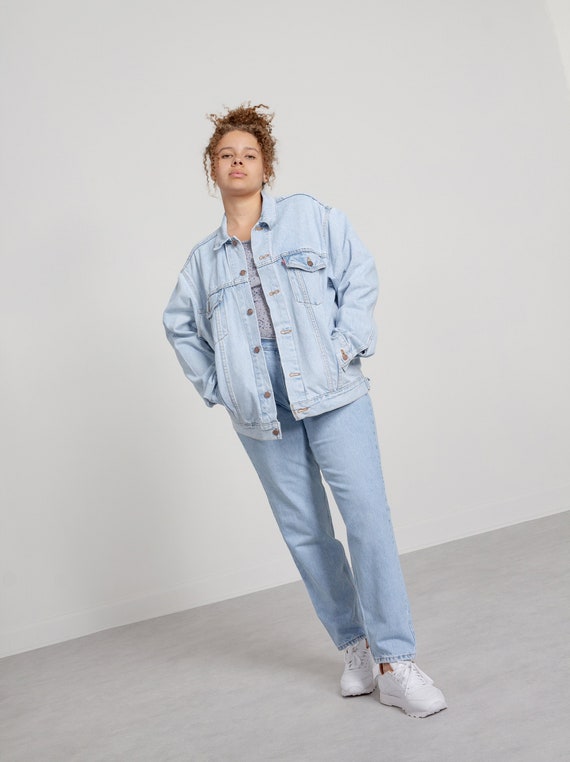 LEVI'S DENIM JACKET Vintage Jean Light Blue Boxy O