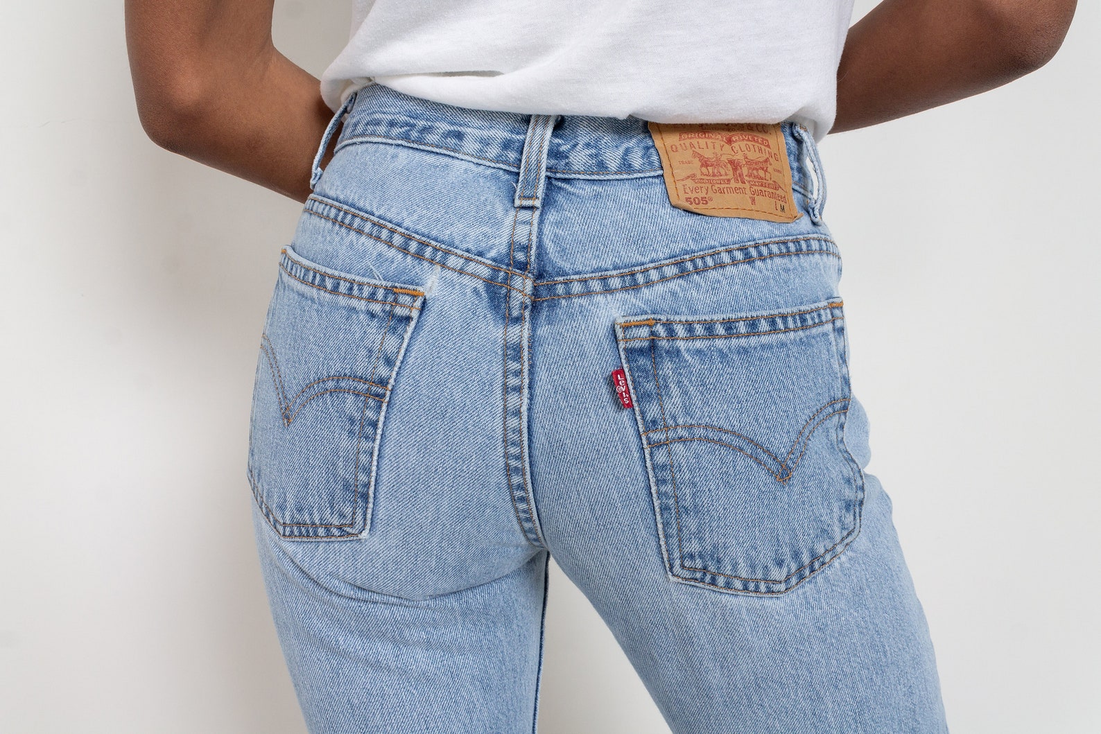 XS LEVI'S 505 RIPPED jeans low rise bootcut flares Holes | Etsy