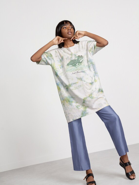 CAT TIE DYE Graphic Tee Vintage Tie Dye 90's T-Shi