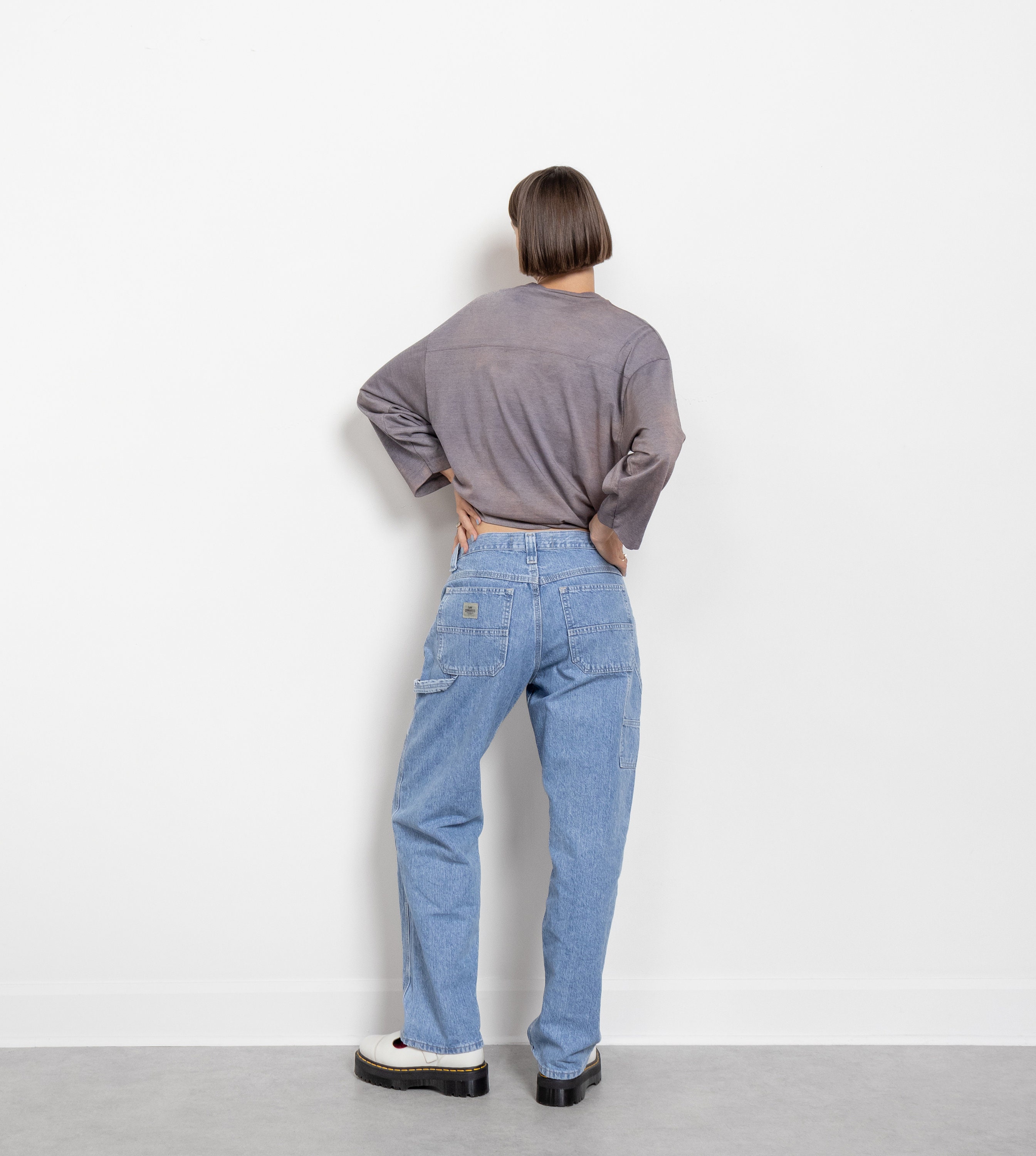 WIDE LEG BAGGY Carpenter Jeans Painter Pants Denim Blue