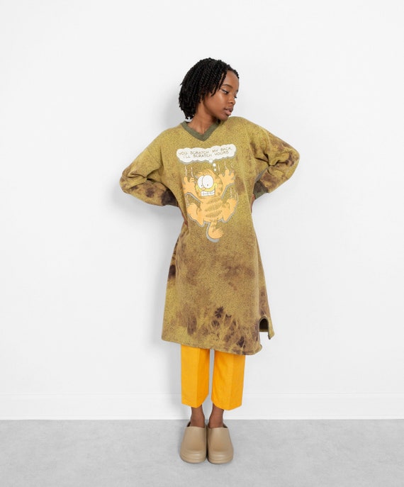 GARFIELD SWEATSHIRT DRESS Vintage Tie 