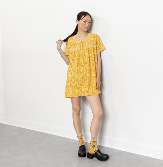 PIJAMAS MUUMUU GRUNGE Minivestido Pijama Vintage Grunge Algodón