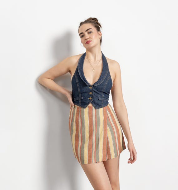 pocket denim dress MO&Co. Women's Multi Pocket Denim Dress Blue Size XS