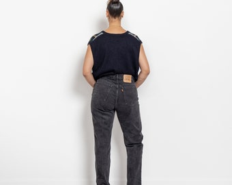 VINTAGE LEVI S 921 JEANS Black High Waist Cotton Curvy Denim 43 Inch Hips Size 12 14 33 Inch Waist Etsy UK