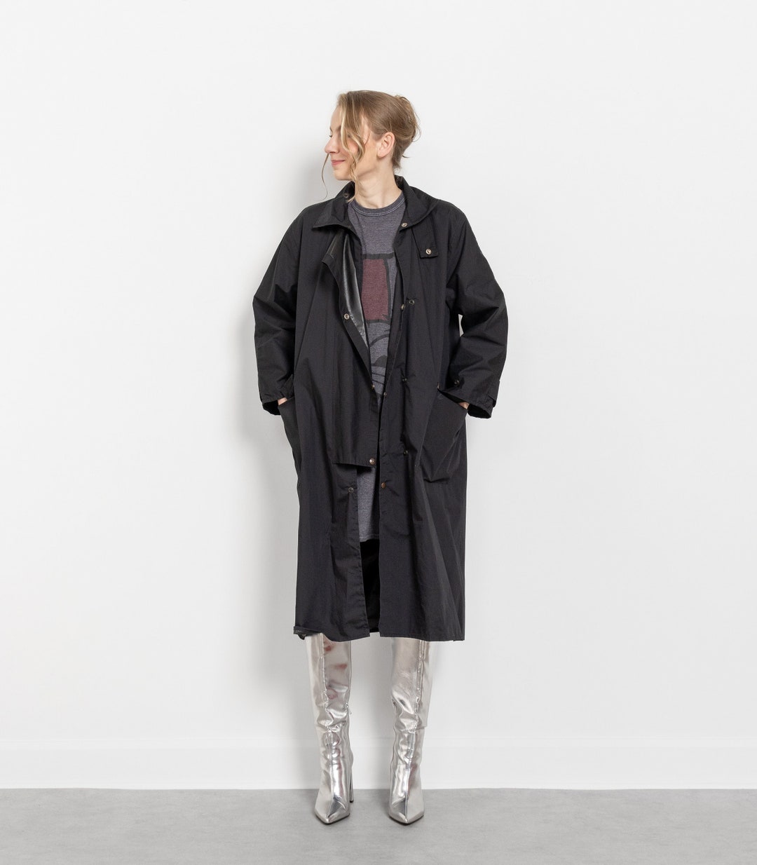 ジャケット・アウター liten Tentrench coat Amazon.com: Women Short Trench Jacket with Belt Button Lapel