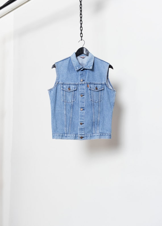levi's vest sleeveless denim seamed