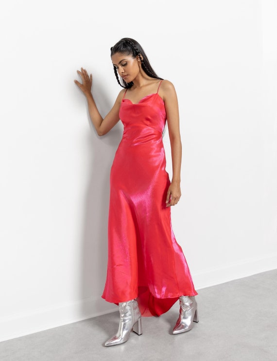 flowy dresses spaghetti strap Vibrant Taki Print Sleeveless Flowy Maxi Dress – Blissfully Brand main image 0