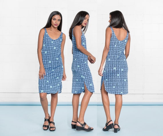 $69 NEW Woman Within Blue Dress Summer Wedding Evening Holiday ITALIAN LAGENLOO