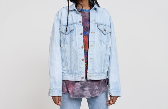 LEVI'S DENIM JACKET Vintage Jean Light Blue Boxy O