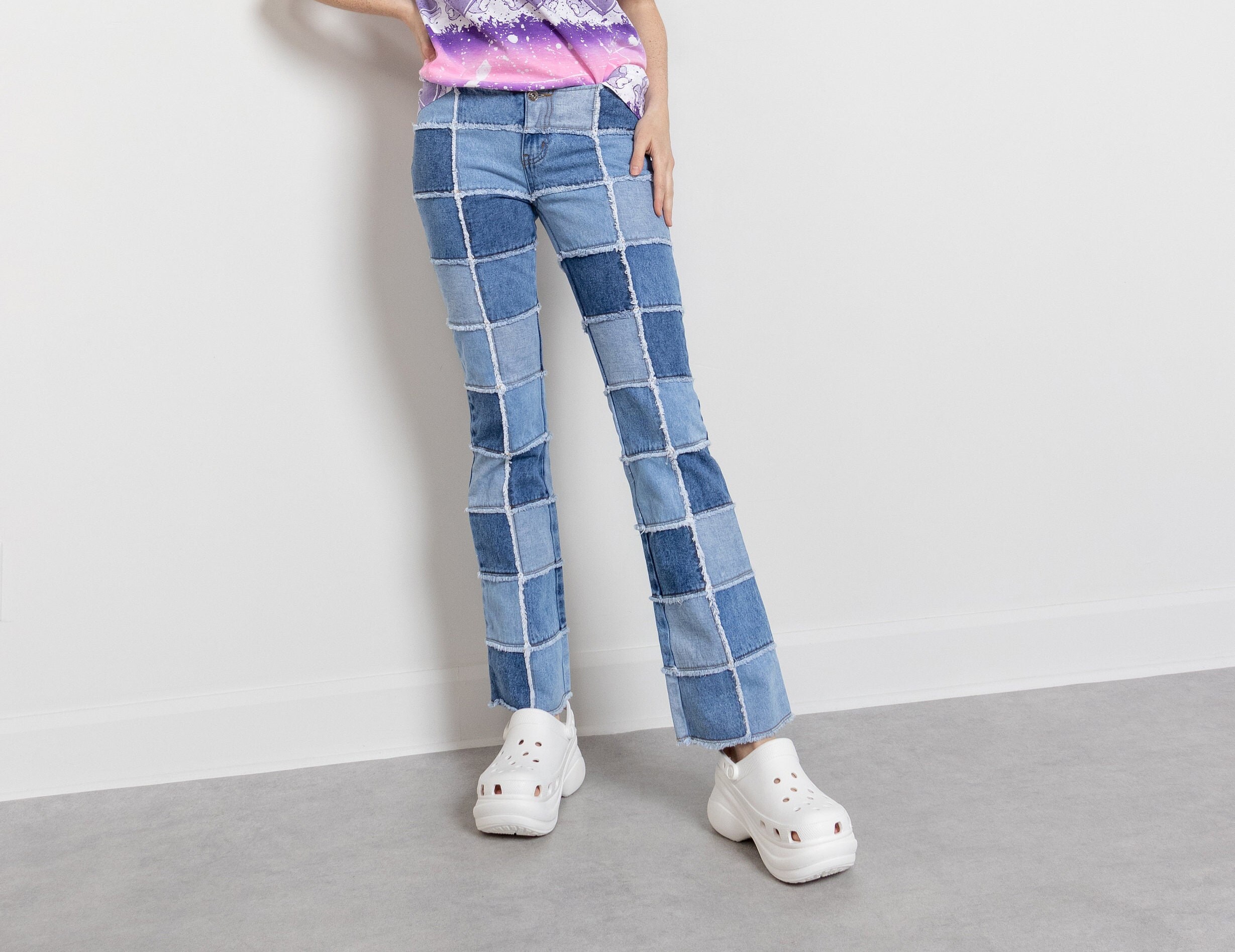 Zana Di PATCHWORK LOW RISE Y2K Jeans 