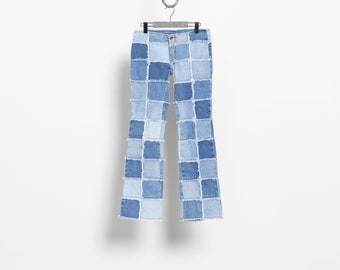 【未使用】UNDER THE SIGN WIDE PATCHWORK デニム 未使用】UNDER THE SIGN WIDE PATCHWORK デニム