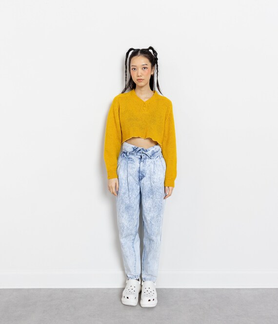 Acid wash cheap baggy jeans