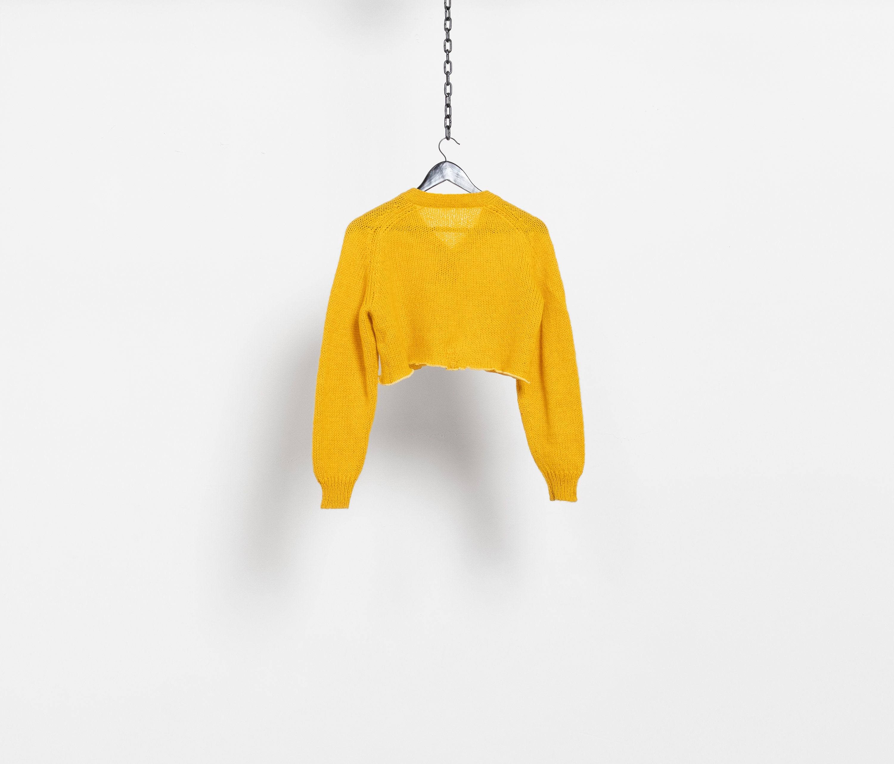 Cropped mustard cheap jumper