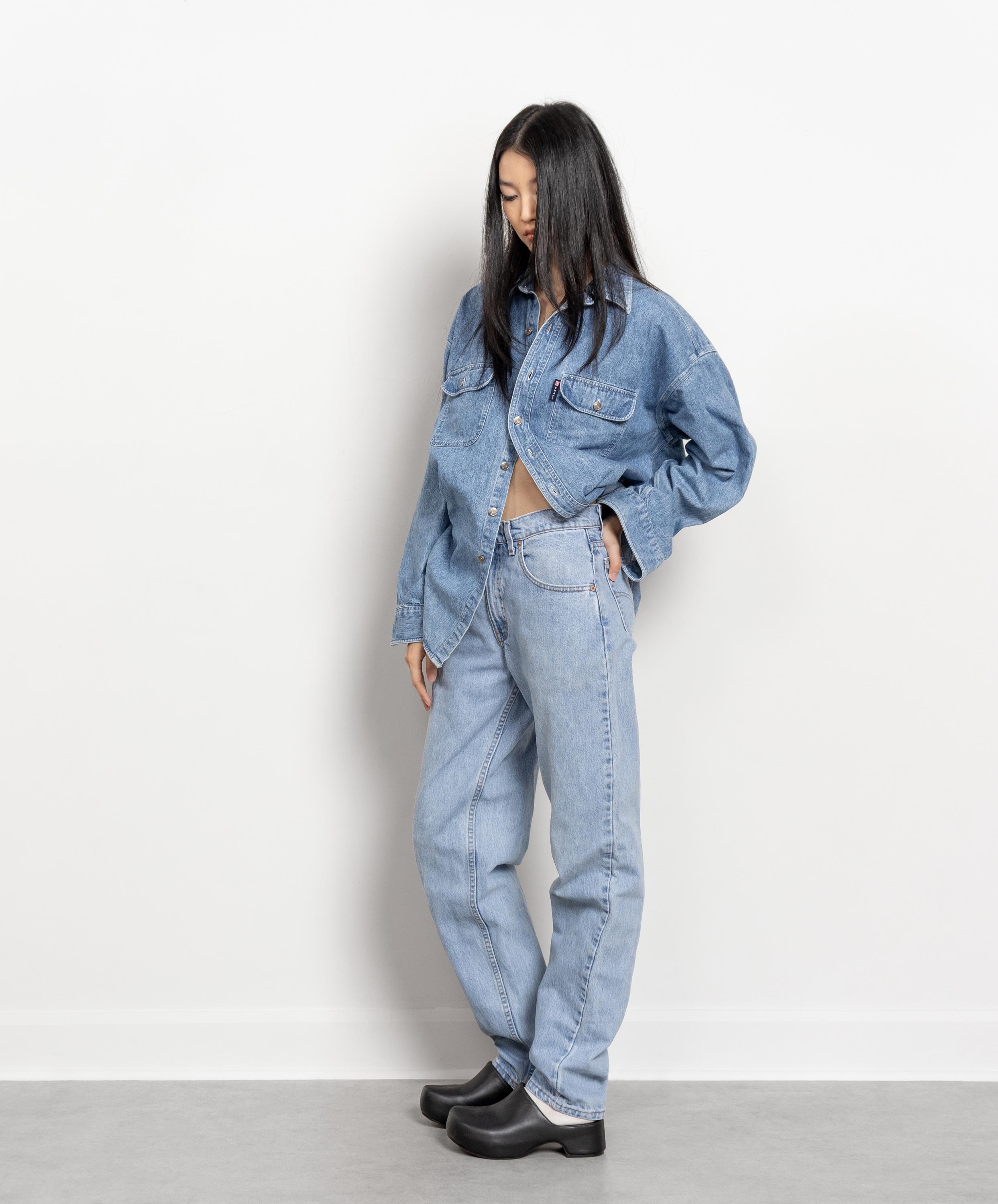 Jean Femme Levi’s 565 Bleu – Taille 36 (W27), Coupe Straight, 100% Coton Occasion Très Bon État