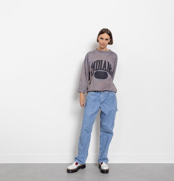 WIDE LEG BAGGY Carpenter Jeans Painter Pants Denim Blue Menswear 