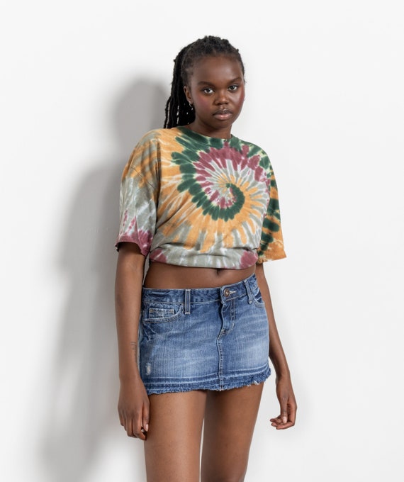 Y2K Aeropostale Denim Mini Skirt, Distressed Low Rise, Size 7/8 - Etsy