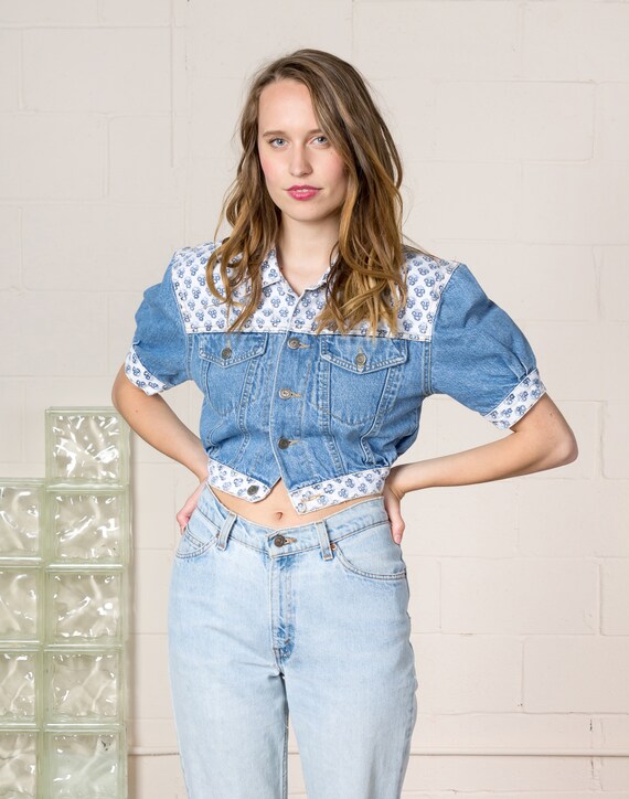 puffy denim jacket