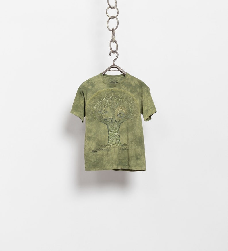 TIE DYE TREE Graphic Tee Nature Scene Oversize The Mountain Celtic / Medium image 1