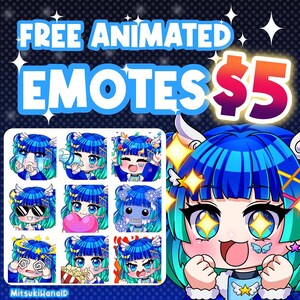 Custom Twitch Emotes | Animated Emotes | Vtuber Emotes | Discord Emoji | Chibi Emote | Chibi Anime | Chibi Character | Emote | Kick Emotes