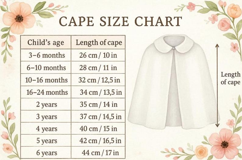 Personalized White Linen Cape With Name Initials, Embroidered Round ...