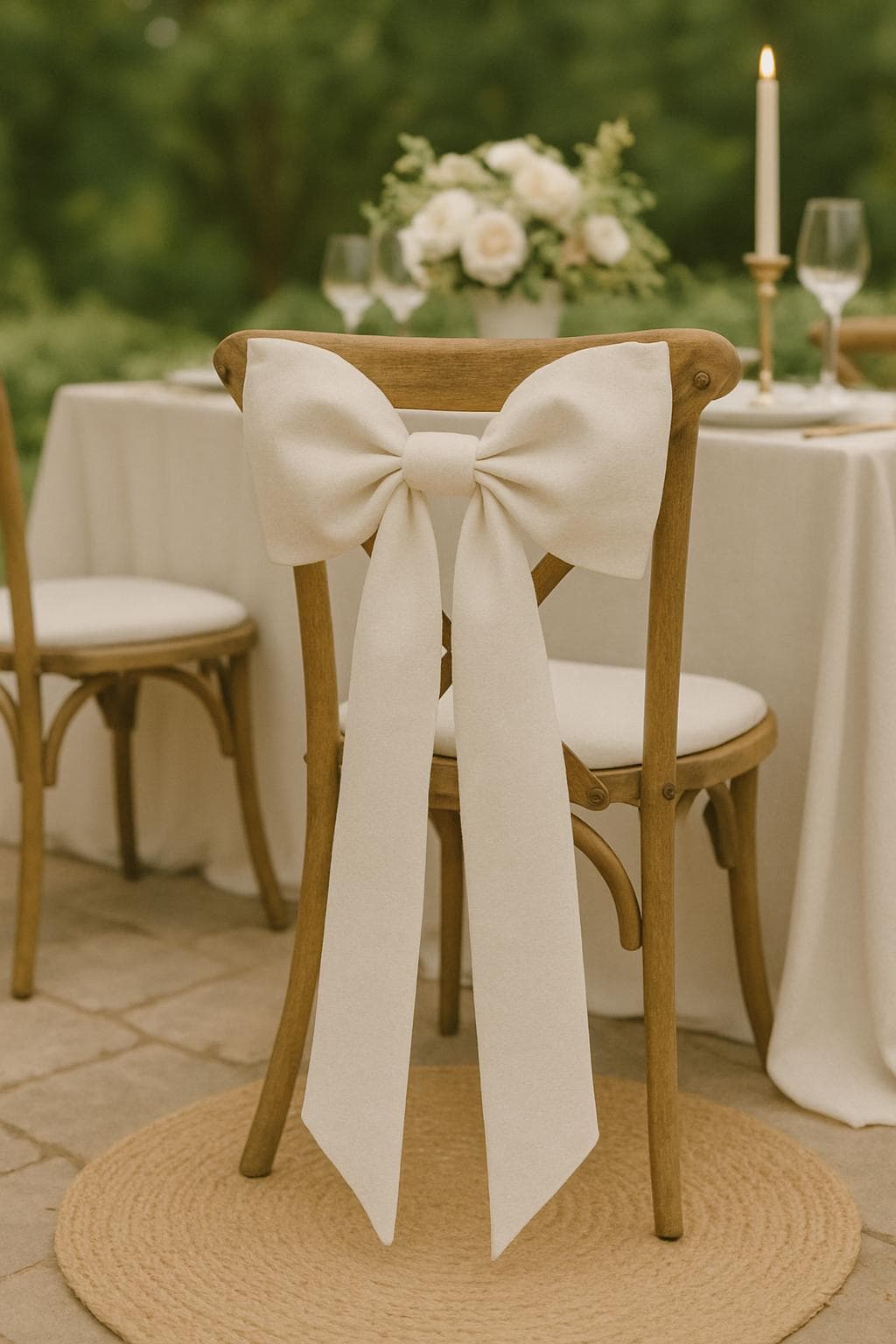 Fasce Per Sedie In Raso Verde Salvia - 50 Pezzi Con Fiocco Decorativo - Foto 7