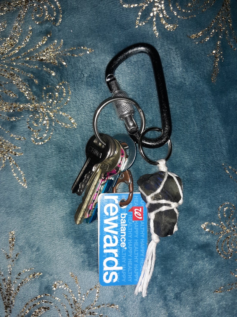 Glow Labradorite keychain