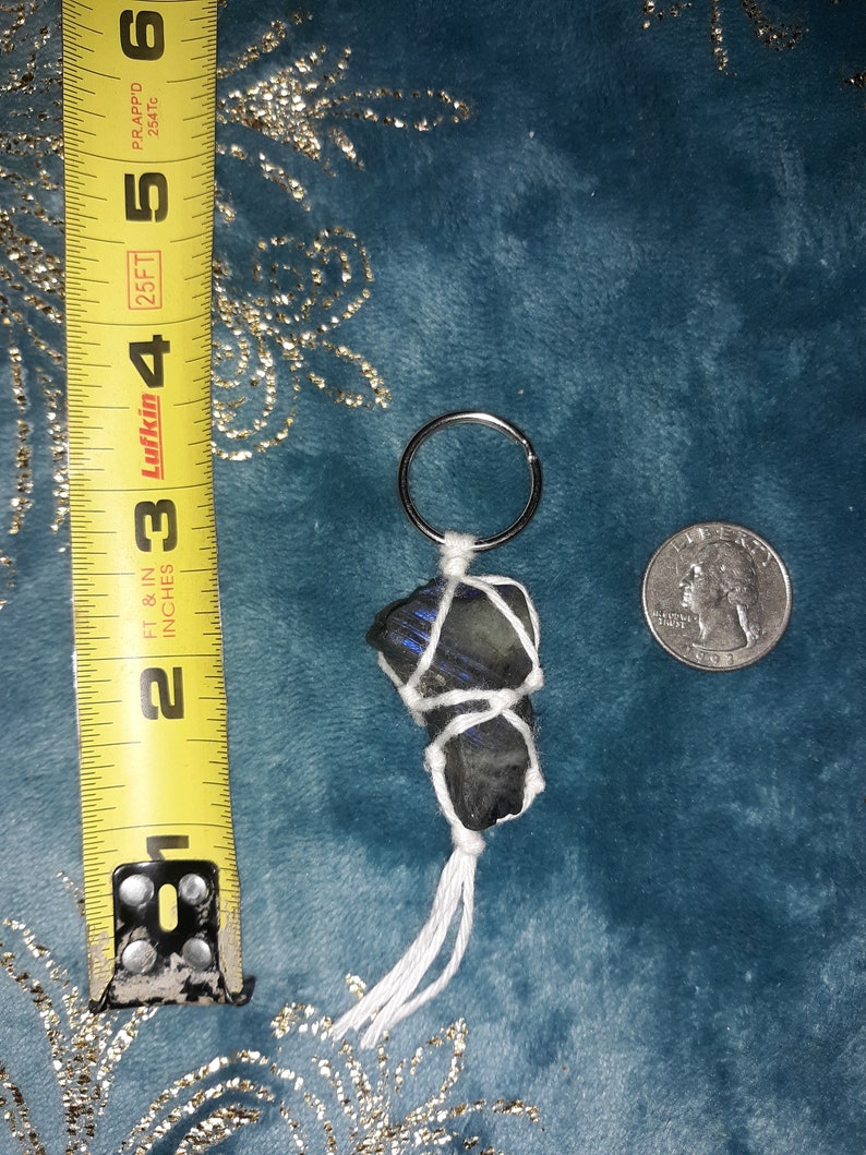 Glow Labradorite keychain