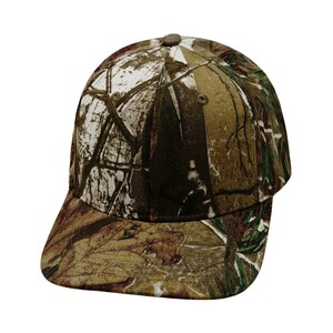 May include: A camouflage baseball cap with a green, brown, and white pattern.