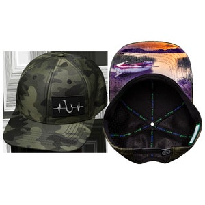 Fishing - 6 Panel - Green Camo / Black