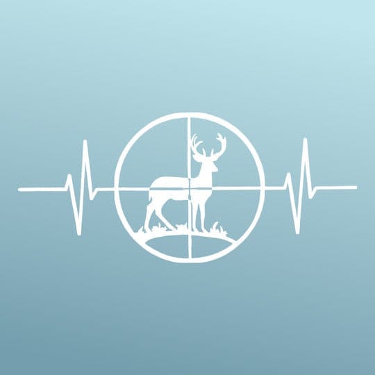 Hunting - Sticker - Vinyl - White - Etsy