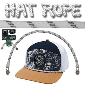 Hat Rope - White / Gray - Dash