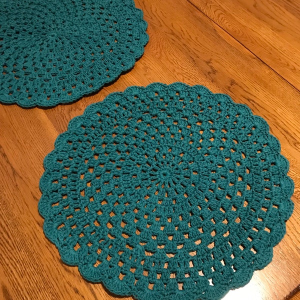 Crochet Placemat Set Etsy