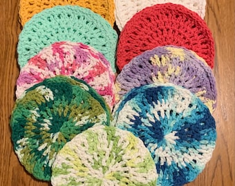 Round Crochet Cotton Dishcloths